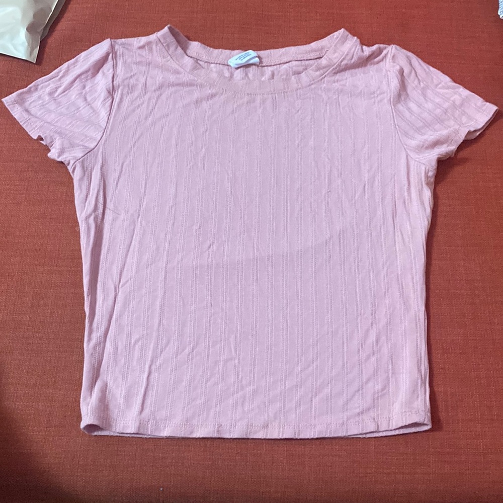 Light pink short sleeve shirt